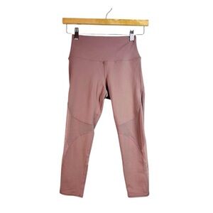 Alo Yoga Pink Leggings Cropped Mesh Athletic Size XS